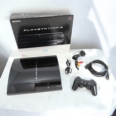 Sony PlayStation 3 PS3 CECHB00 20GB First Black Model Console GAME