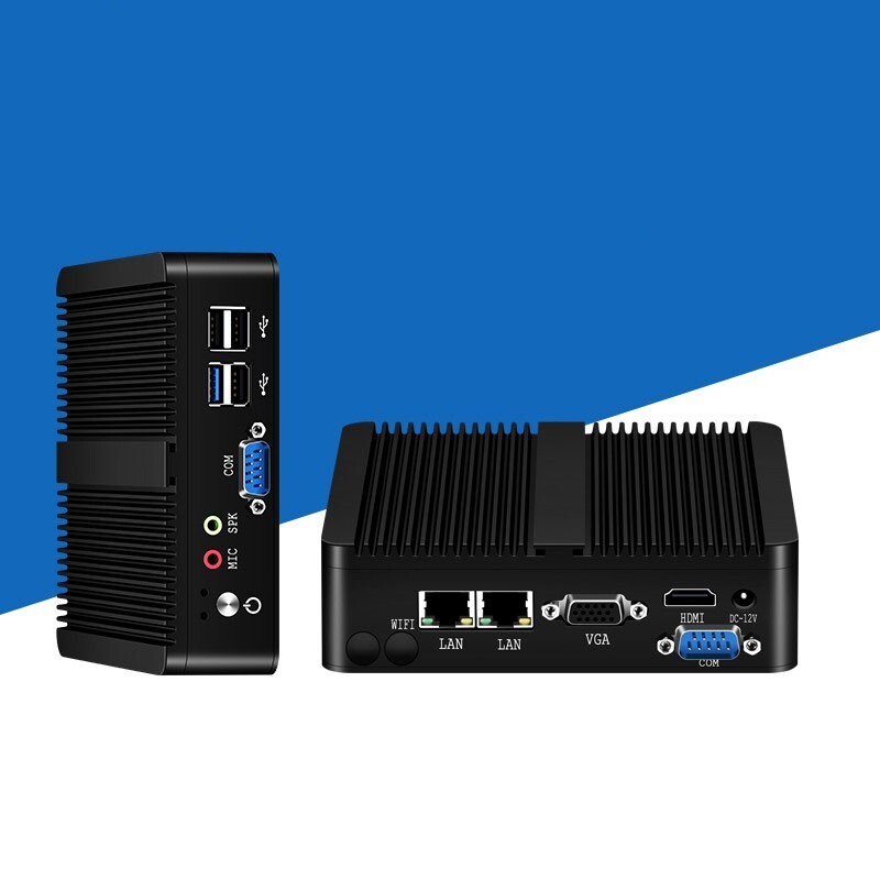 J1900 4-Core Fanless Embedded Micro Computer Industrial Mini PC 8G
