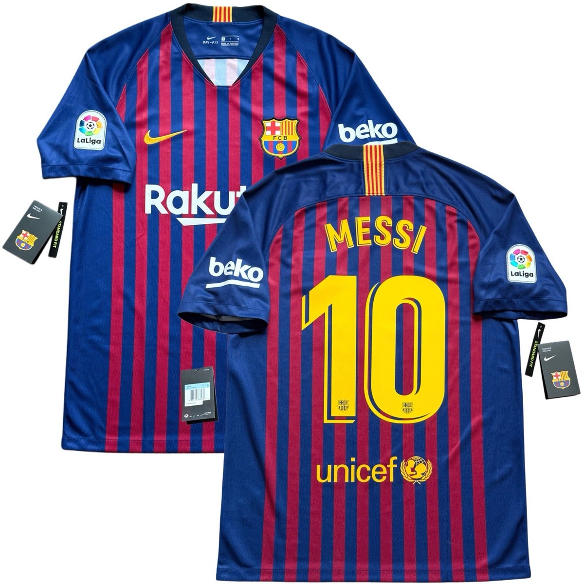 2018/19 Barcelona Home Jersey #10 Messi Medium Nike Soccer La Liga