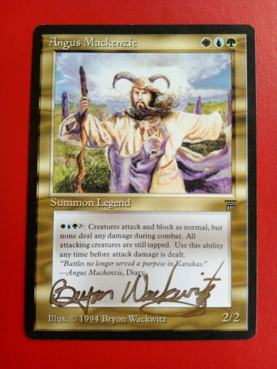 MTG Magic Angus Mackenzie Signed x1 English Legends Bryon Wackwitz