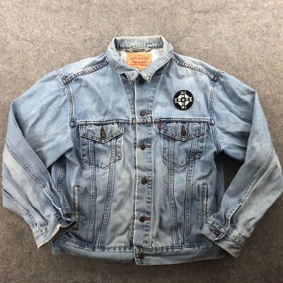 Vintage Levis Mens Jacket Large Blue Denim Jean Trucker 70507 0389