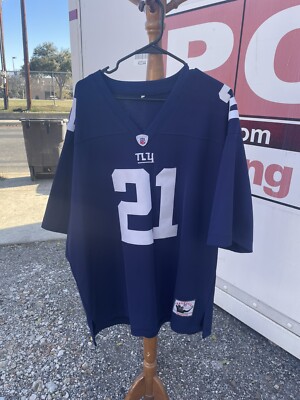 New York Giants NFL Jersey #21 Tiki Barber Throwbacks Mitchell