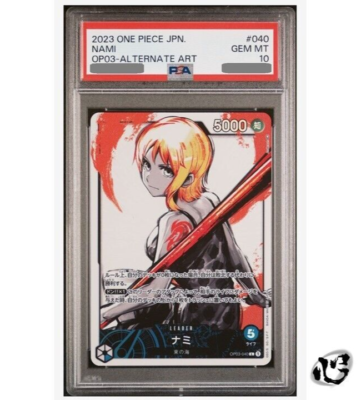 PSA 10 ONE PIECE Card Game OP03-040 Nami Leader Parallel Japanese