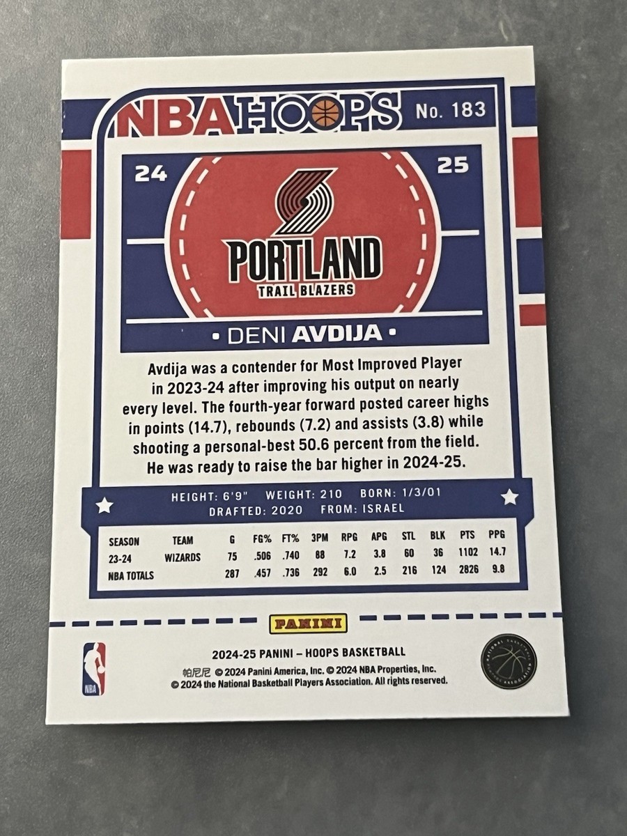 2024-25 Panini NBA Hoops Premium #183 Deni Avdija | eBay