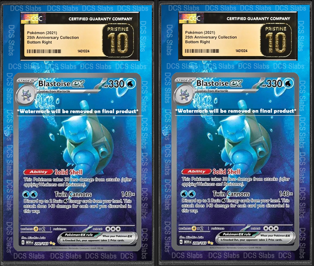 Blastoise EX SIR 200/165 CGC BGS Display Extend Art for Graded