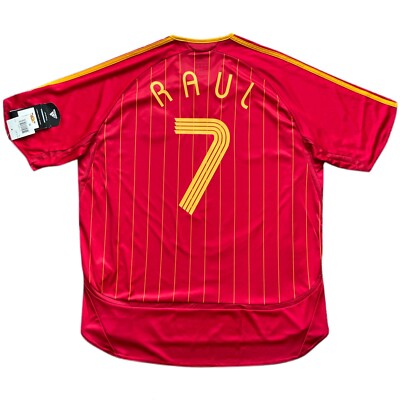 2006/07 Spain Home Jersey #7 Raul Gonzalez XL Adidas World Cup