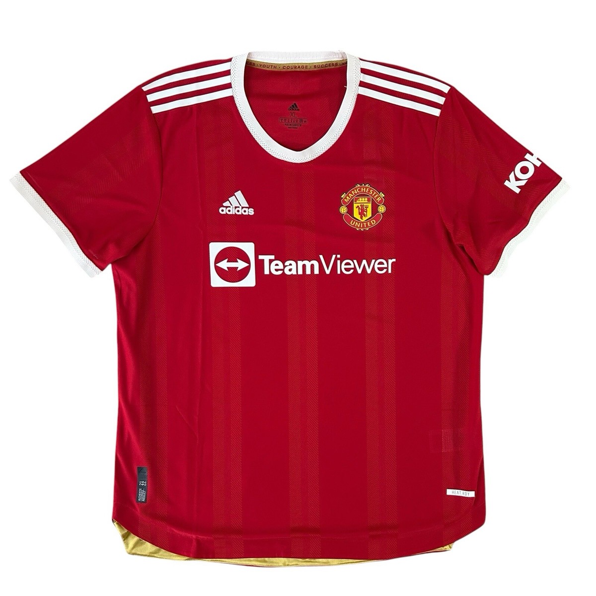 Adidas Manchester United Authentic Home Jersey Mens Size XL Red