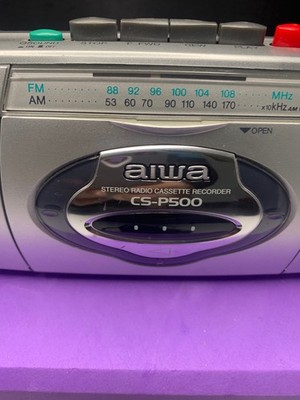 AIWA CS-P500 Stereo Radio Cassette Player Recorder Vintage w/Power