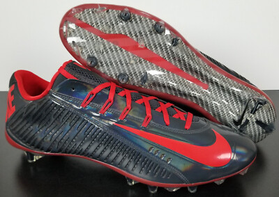 NIKE VAPOR CARBON ELITE 2014 LAX FOOTBALL CLEATS GREY RED 684668