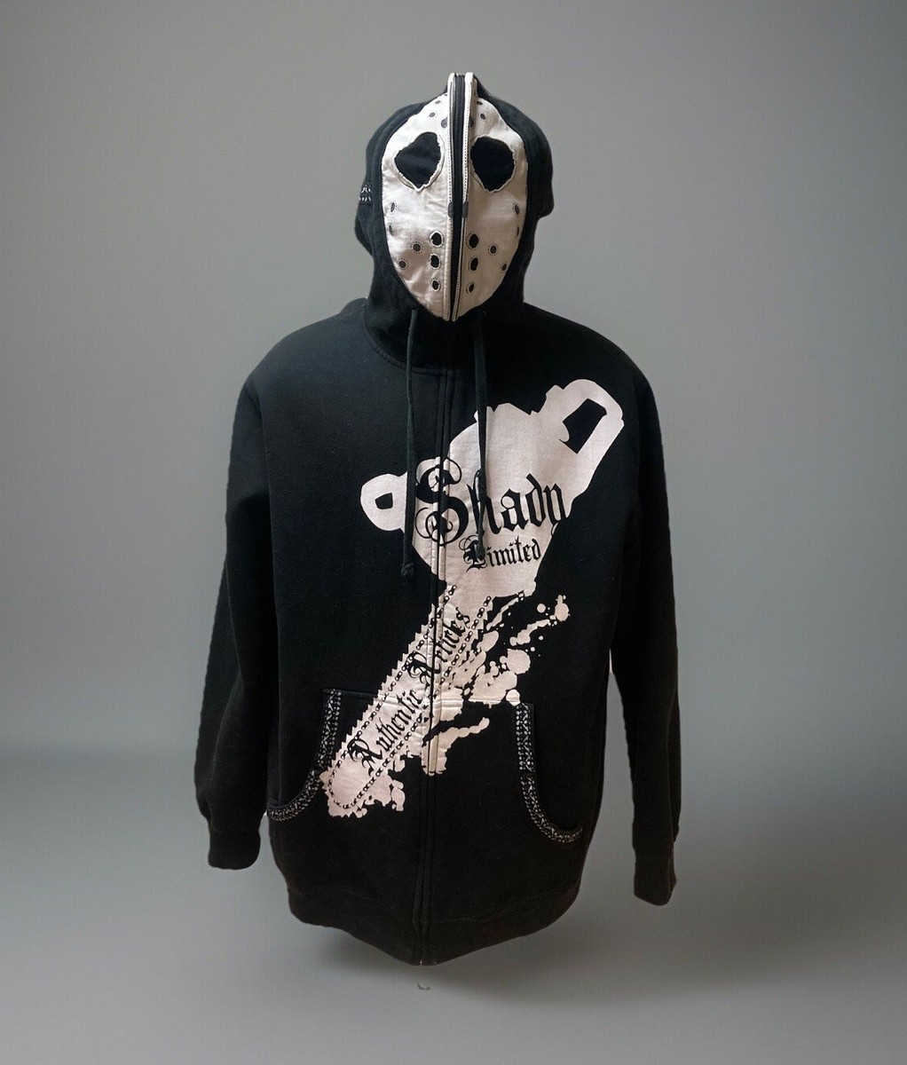 Vintage Shady LTD Eminem Jason Mask Hoodie Chainsaw Rap Hip Hop