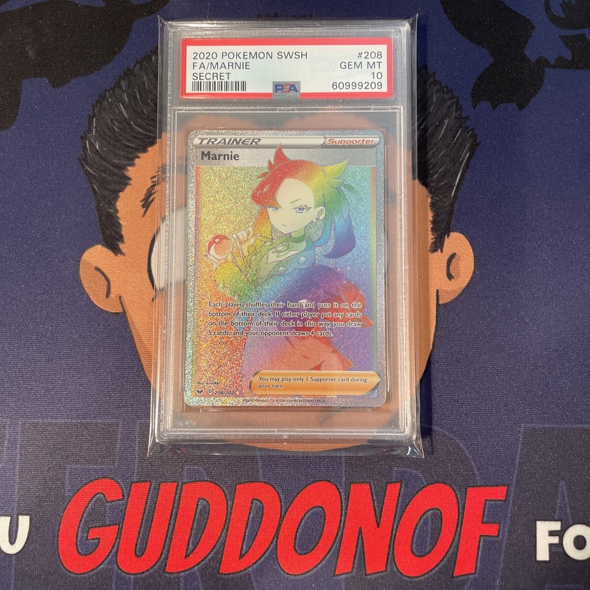 💎PSA 10 GEM MINT 2020 Pokemon Sword & Shield MARNIE #208 Full Art