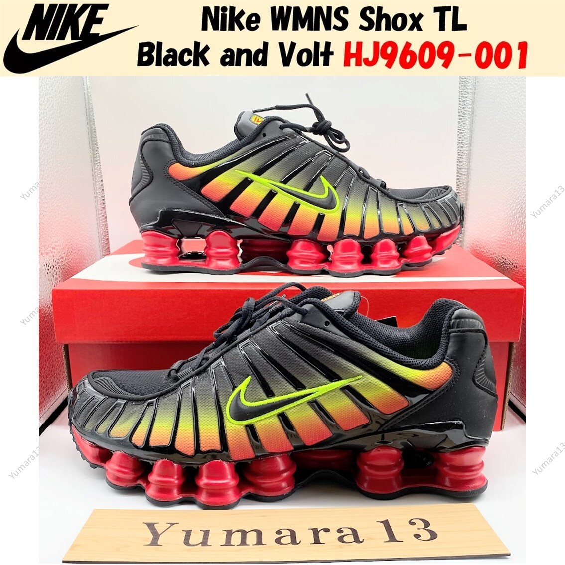 Nike WMNS Shox TL Black and Volt HJ9609-001 Women's Size | eBay