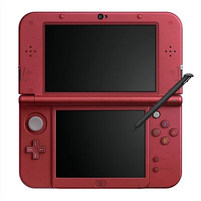 USED Japanese New Nintendo 3DS XL LL METALLIC RED only console RED