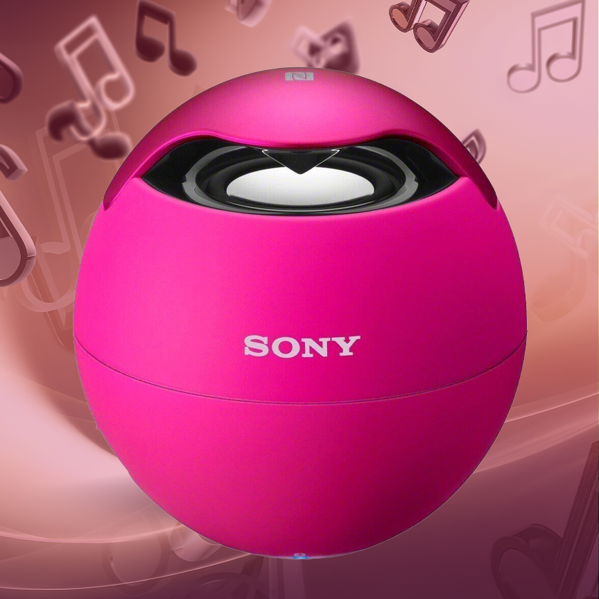 Sony SRS-BTV5 Wireless Portable Speaker Bluetooth Hot Pink Ball