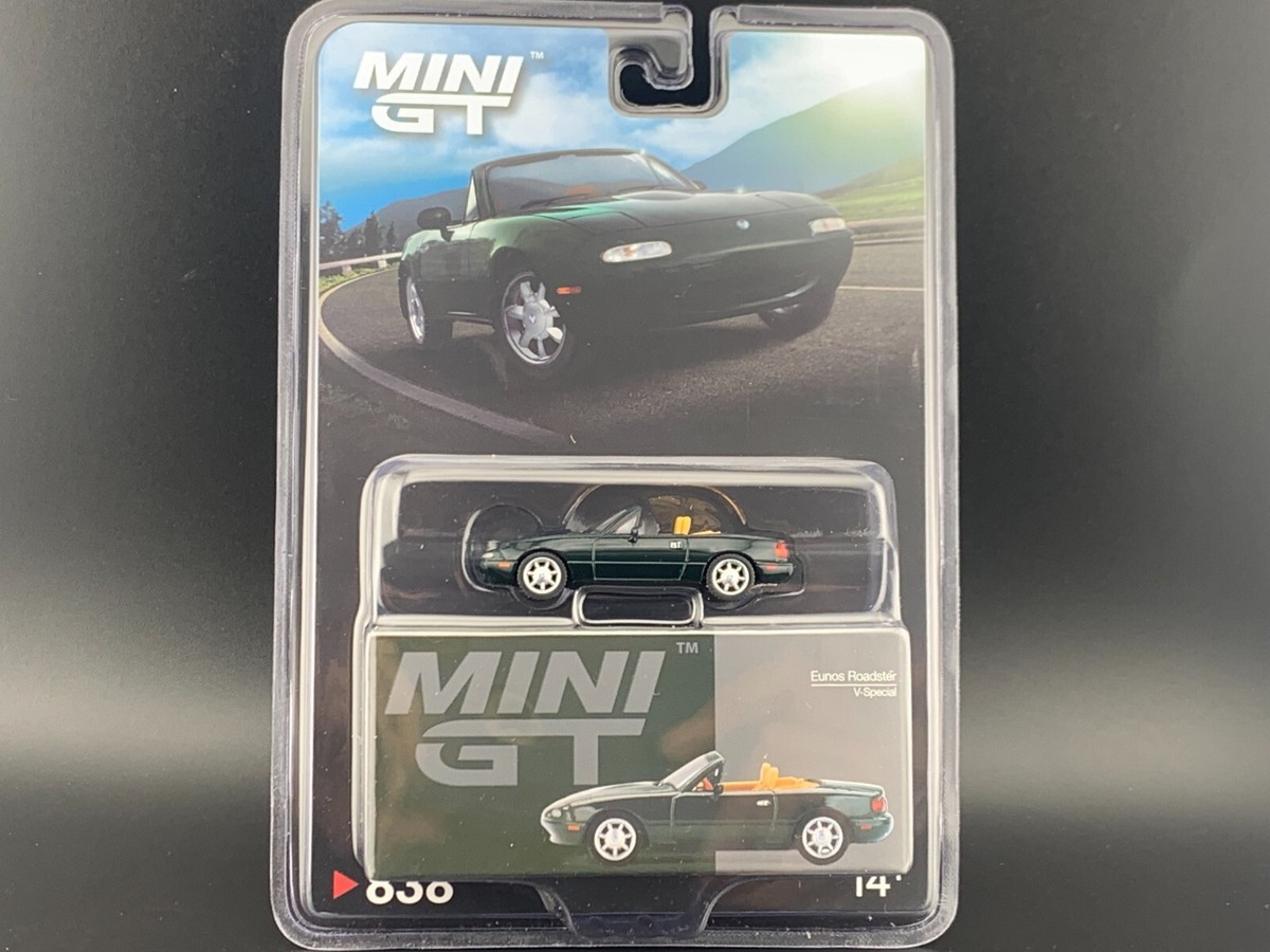 Mini GT Mazda Eunos MX5 Miata Roadster V-Special Dark Green #838 1
