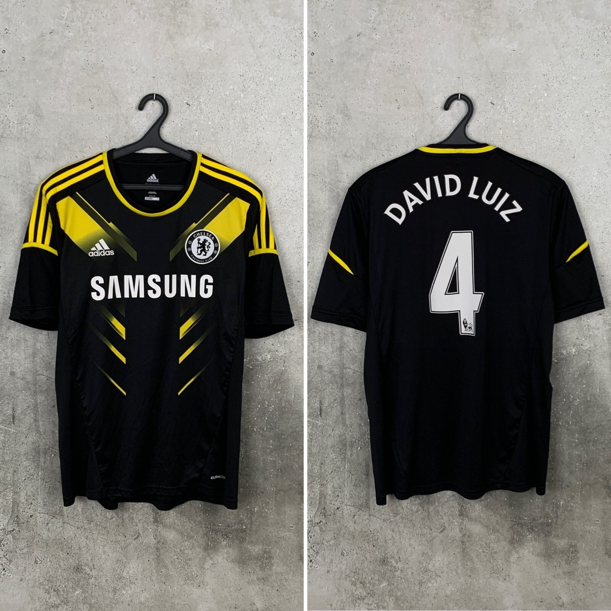 CHELSEA 2012 2013 THIRD FOOTBALL SHIRT #4 DAVID LUIZ ADIDAS JERSEY