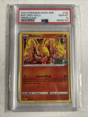 PSA 10 Moltres Brilliant Stars Stamp Prerelease Promo Pokémon Card