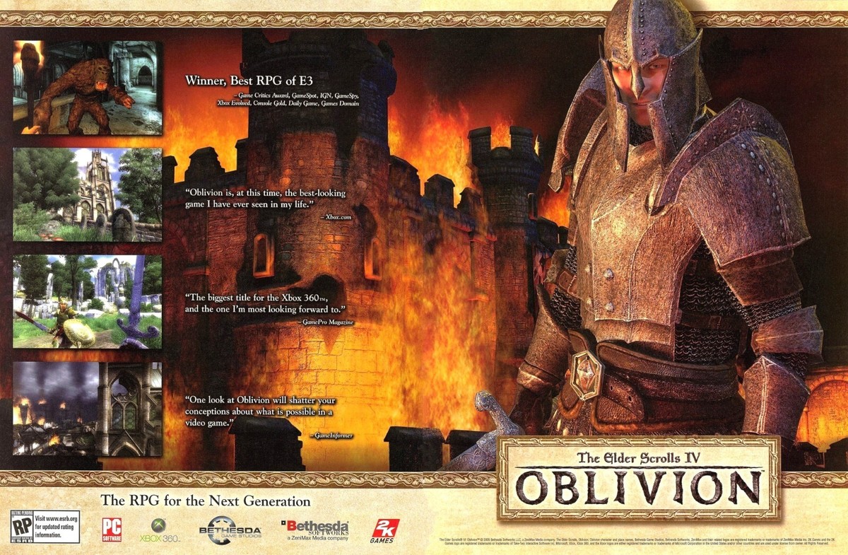 The Elder Scrolls IV OBLIVION 4 Playstation 3 Xbox 360 PC PS3
