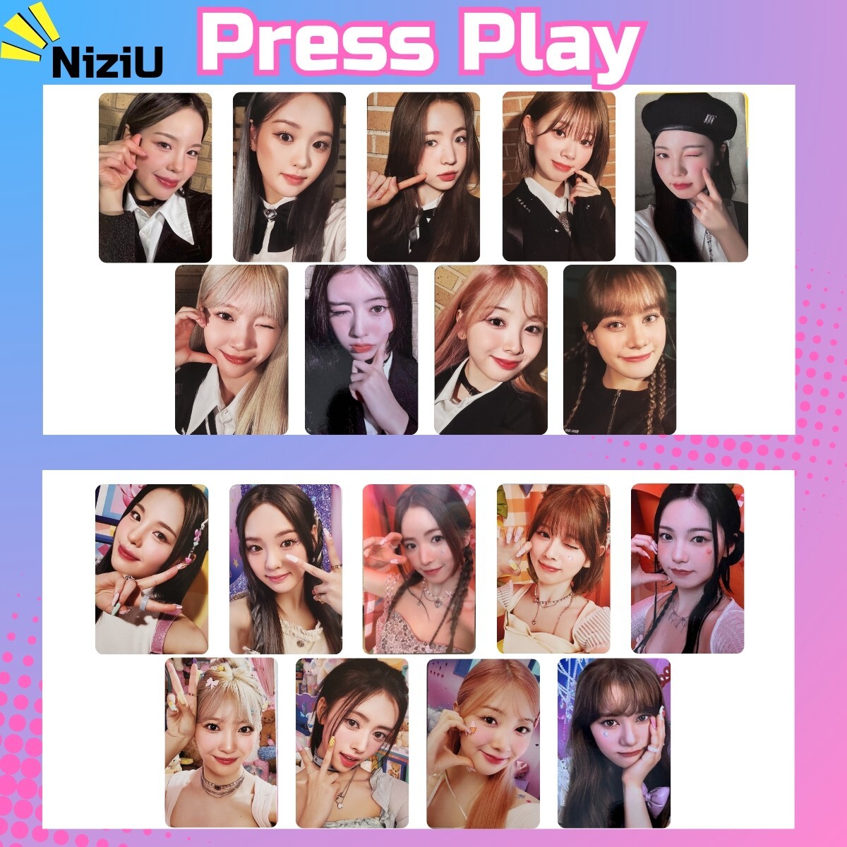 NiziU Press Play Music Korea 1st Singl Sound wave POB Photo card