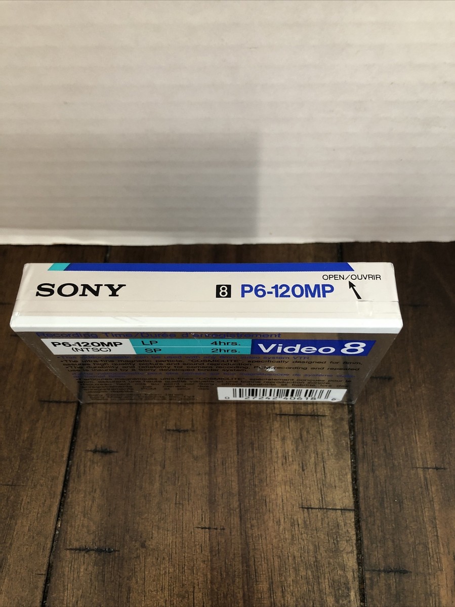 Sony METAL PARTICLE P6-120MP 8mm Video Cassette Tape New Sealed