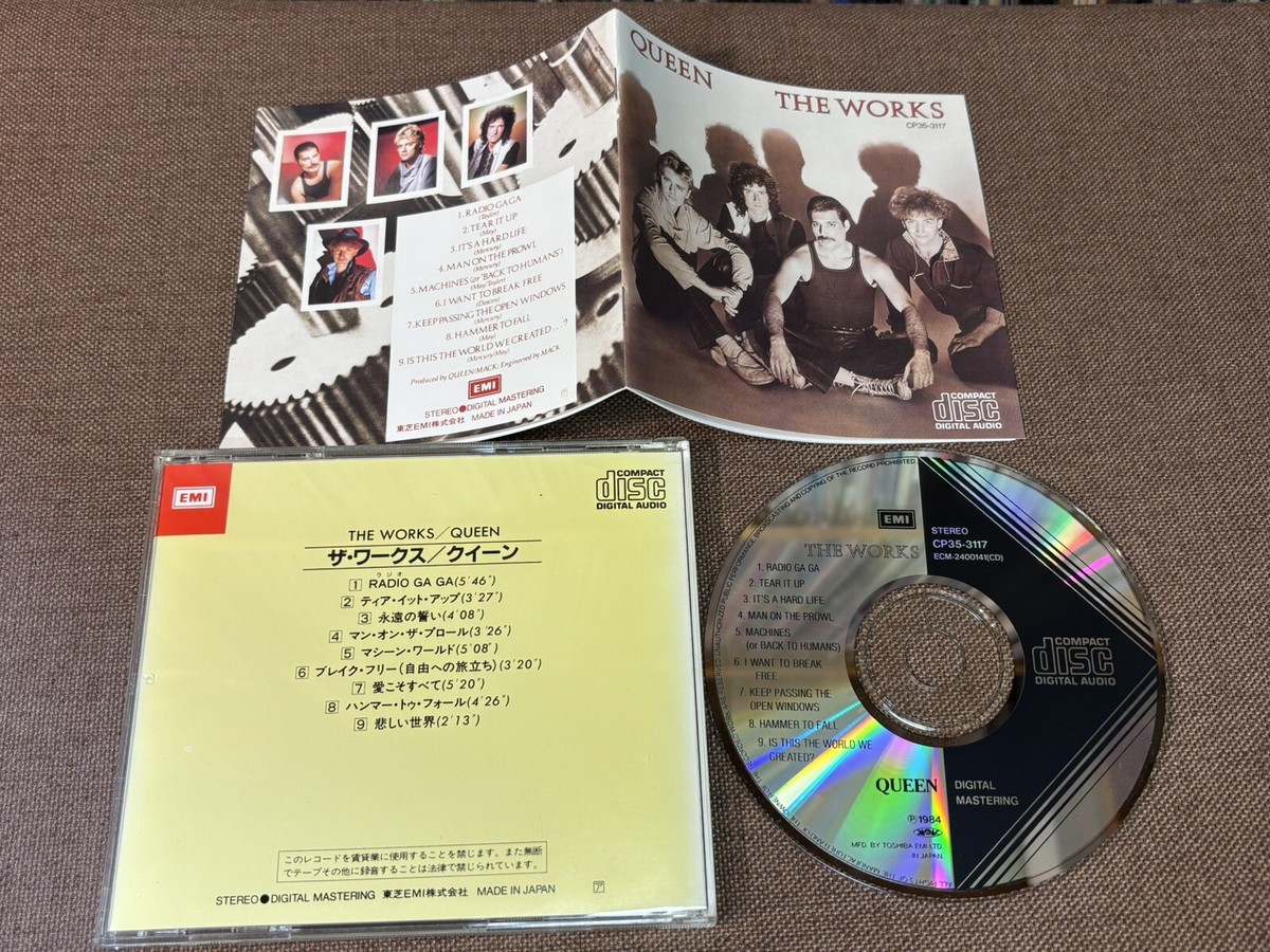 QUEEN The Works JAPAN CD CP35-3117 1A1 TO w/ BOOKLET 1984 issue