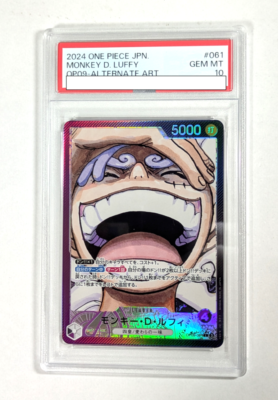 PSA 10 Monkey D. Luffy OP09-061 Leader Alt Art One Piece Card