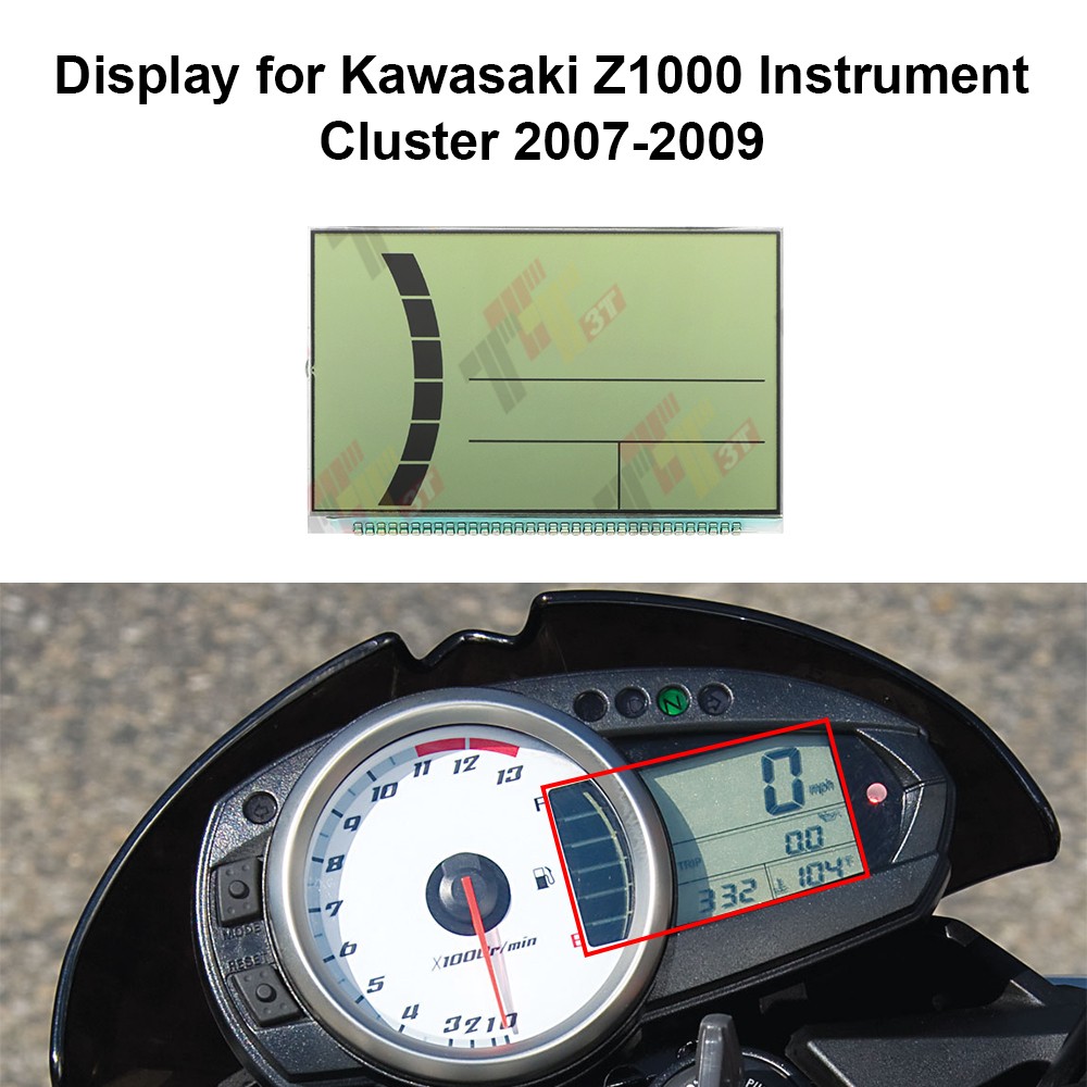 Display for Kawasaki Z750 Z1000 ZX-6R Instrument Gauge Cluster