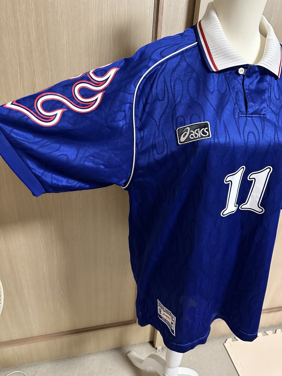 Japan National Team 1998 World Cup KAZU #11 Jersey Asics L Flame