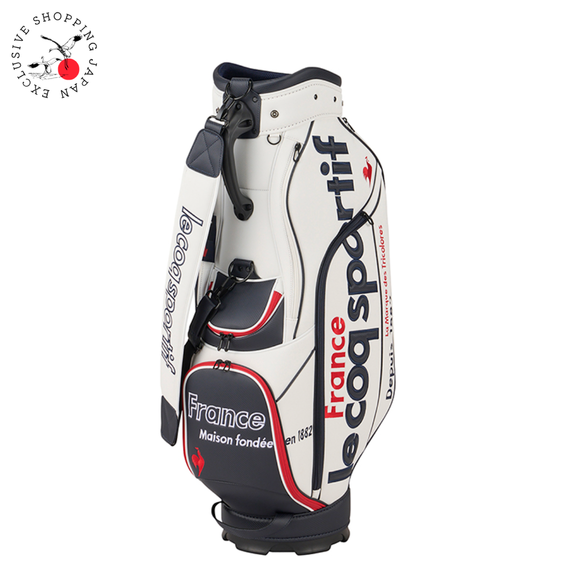 Le Coq Sportif Golf Cart Bag Graphic 9.5 x 47 in 2024 Model White