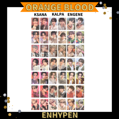 ENHYPEN ORANGE BLOOD Photo Card 5th Mini Album KSANA KALPA ENGENE