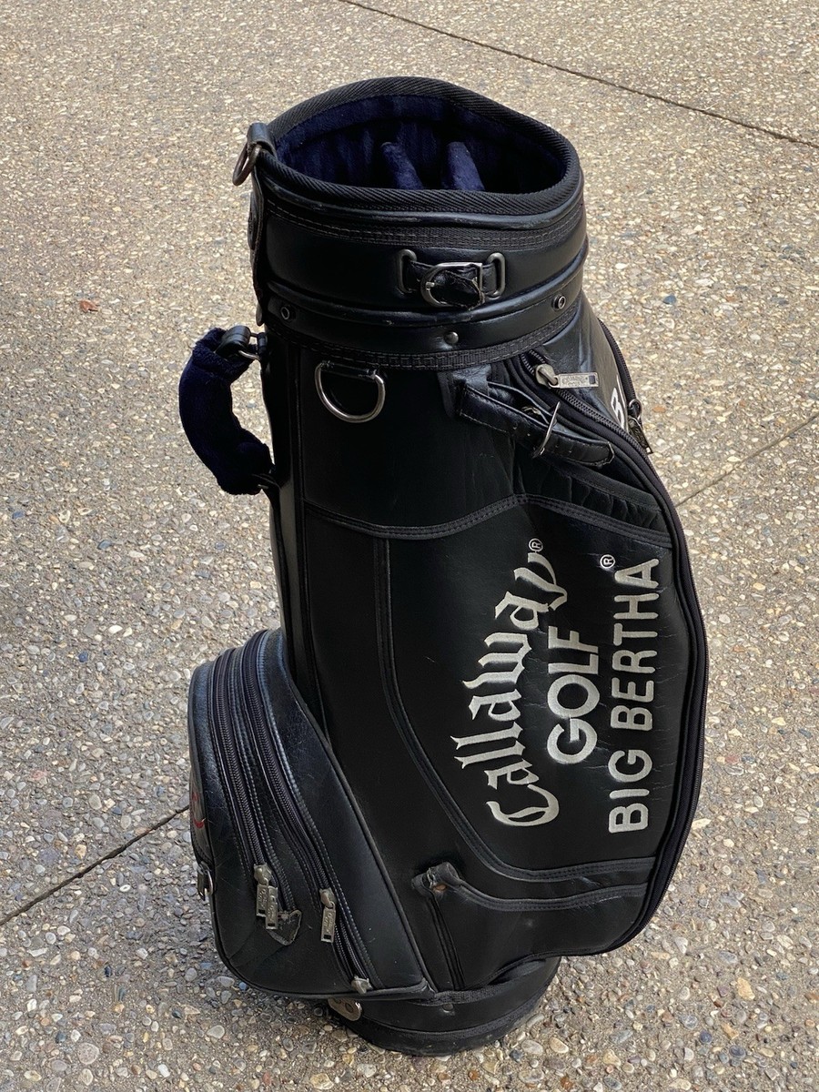 Callaway Big Bertha Golf Cart Bag Padded Strap Black Leather Very
