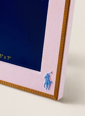 NIB POLO Ralph Lauren 5” x 7” ICON FRAME Herringbone Cotton