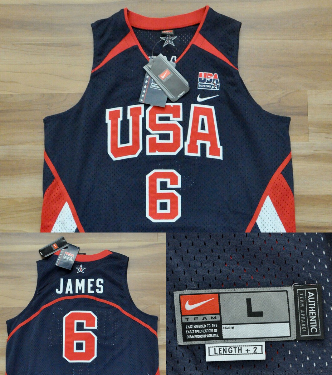 LeBron James #6 Team USA Nike Jersey Authentic 2004 Athens