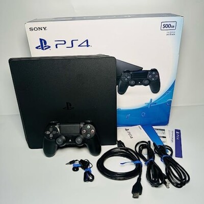 Playstation 4 PS4 Slim Jet Black CUH-2000AB01 Console HDD 500GB