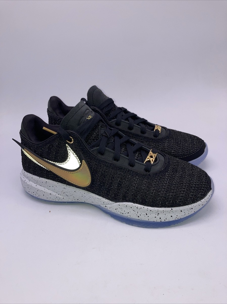 Nike LeBron 20 Black Metallic Gold Basketball Shoes DJ5423-003