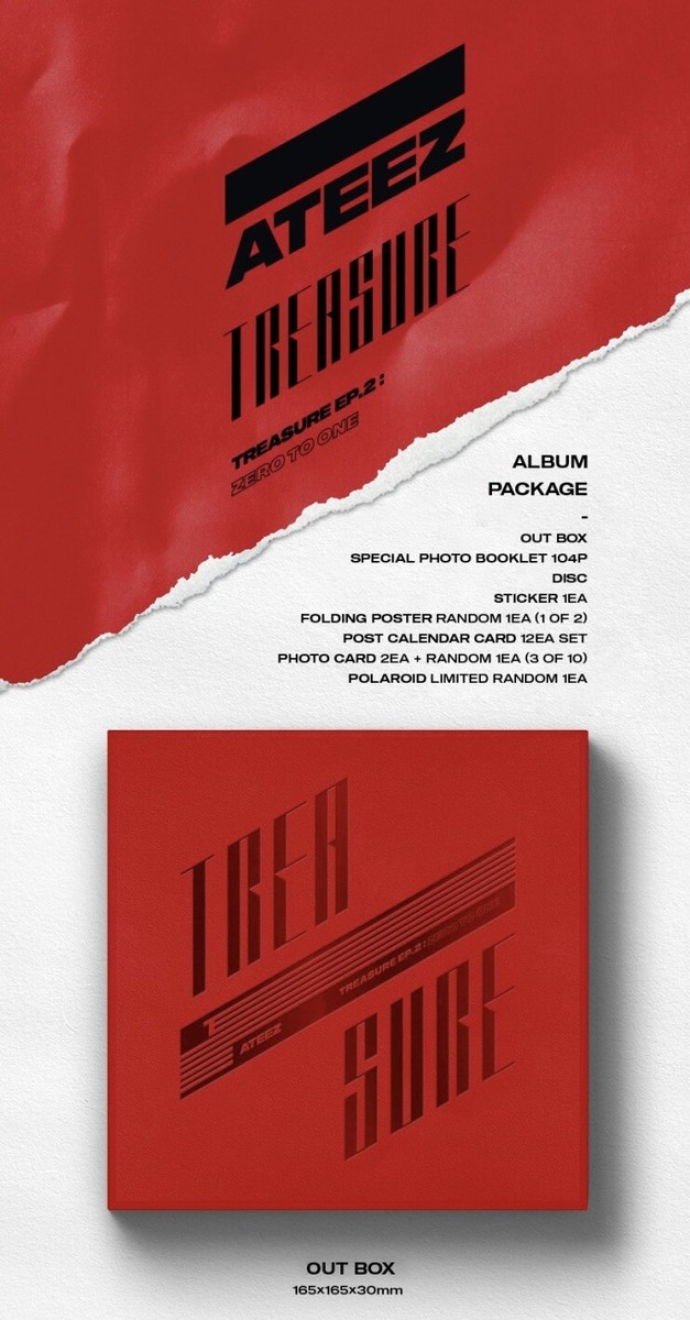 ATEEZ - TREASURE EP.2 : Zero To One 2nd Mini Album SEALED CD+