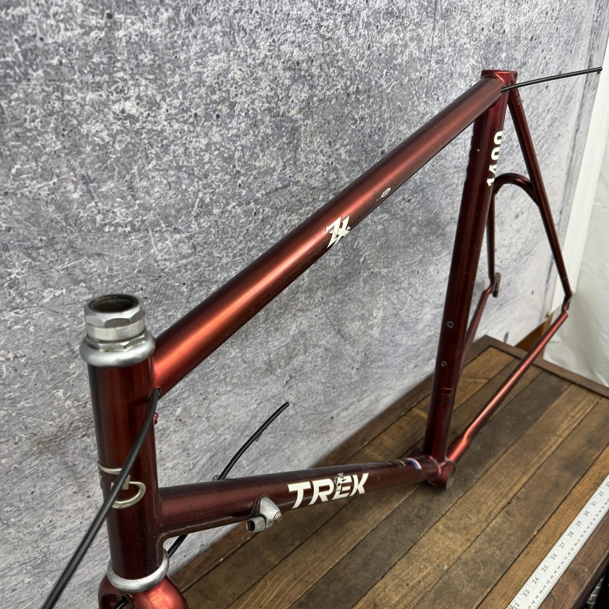 Vintage Trek 1400 ZX Aluminum Road Bike Frame 58cm Copper Easton
