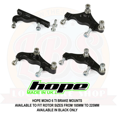 Hope MONO 6 Ti Brake Adapter Mount - Black - All Options - Brand