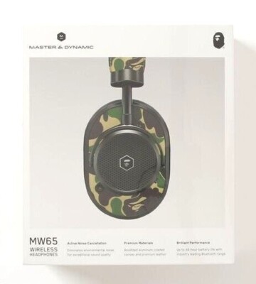 A BATHING APE Bape x MASTER & DYNAMIC Wireless Headphones MW65 ABC