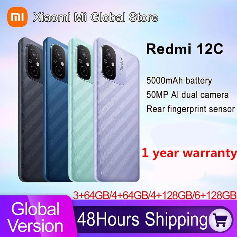 Xiaomi Redmi 12C 64GB 128GB 4G Unlocked Android Global Smartphone