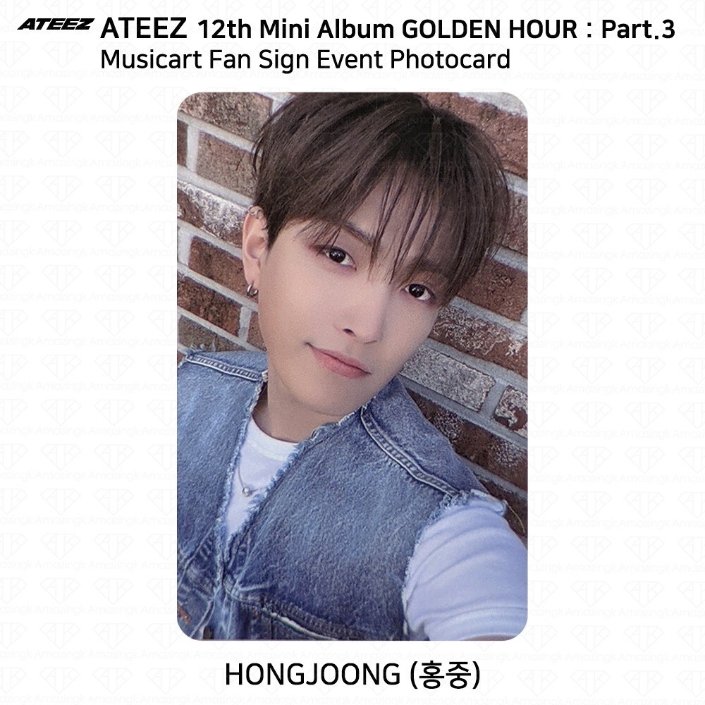 ATEEZ The 12th Mini Golden Hour Part.3 Musicart Fan sign Photocard