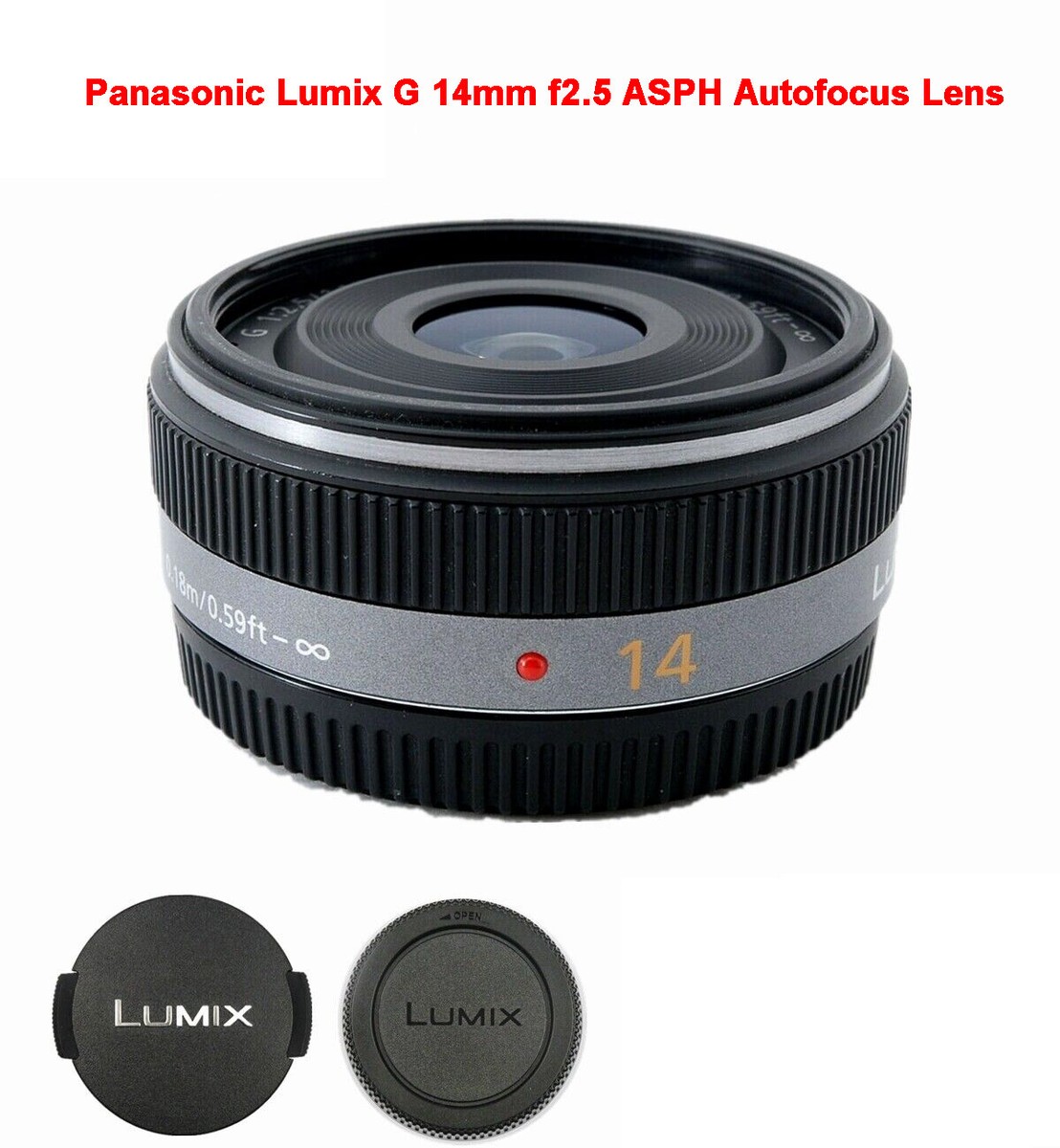 Panasonic Lumix G 14mm f2.5 ASPH Autofocus Lens Silver H-H014 W