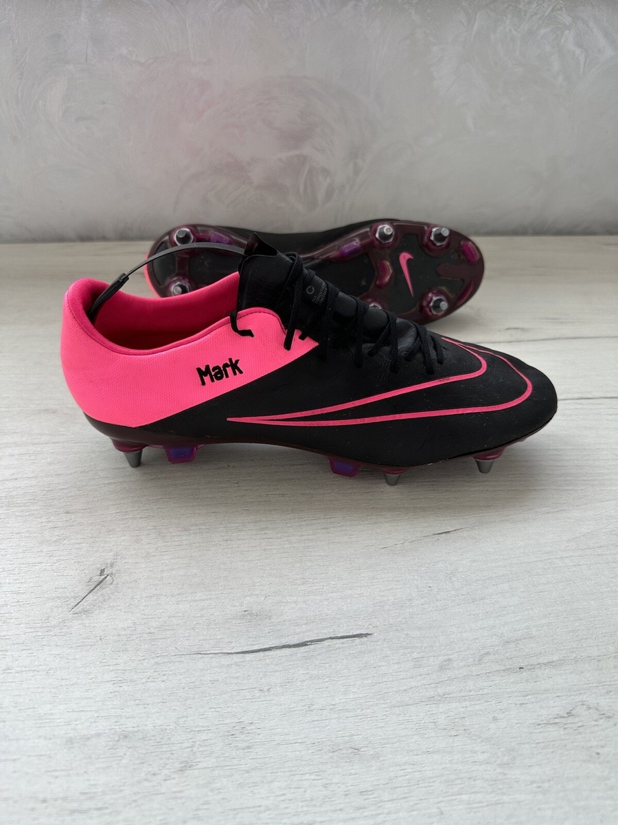 Nike Mercurial Vapor X Black Pink Leather Football Cleats Boots