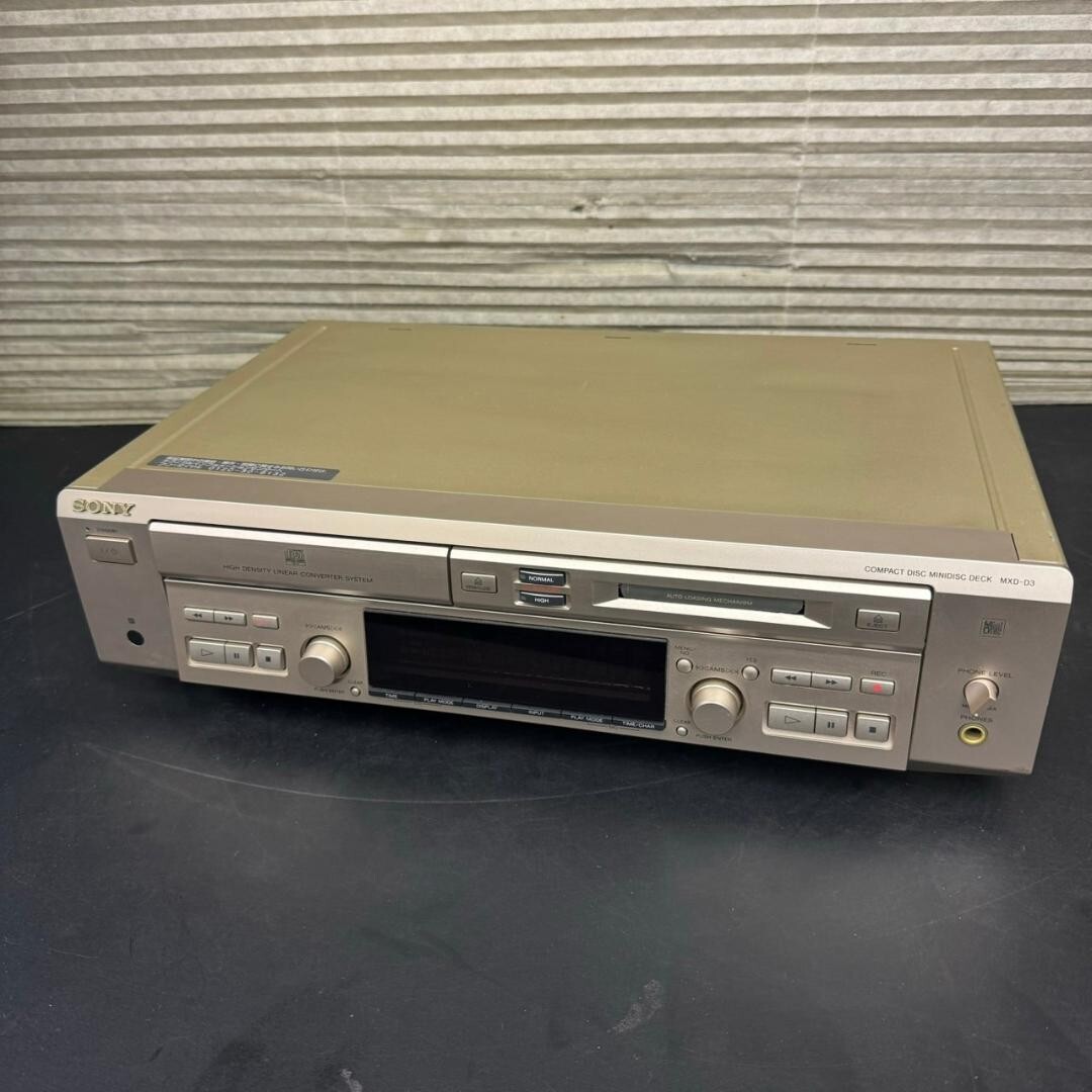 SONY MXD-D3 Compact Disc Mini Disc Deck CD MD Player Silver Good