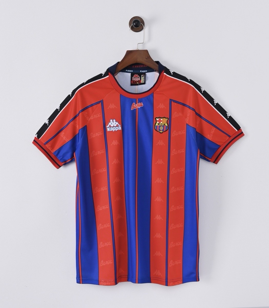 BARCELONA 1997 1998 HOME SHIRT FOOTBALL SOCCER JERSEY KAPPA MENS