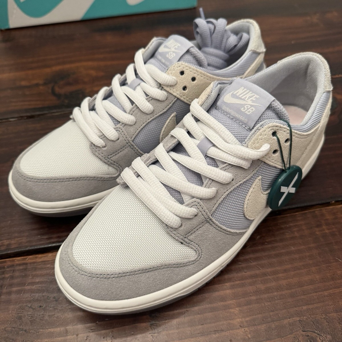 Nike SB Zoom Dunk Low Pro Wolf Grey Summit White Shoes Sz 8.5