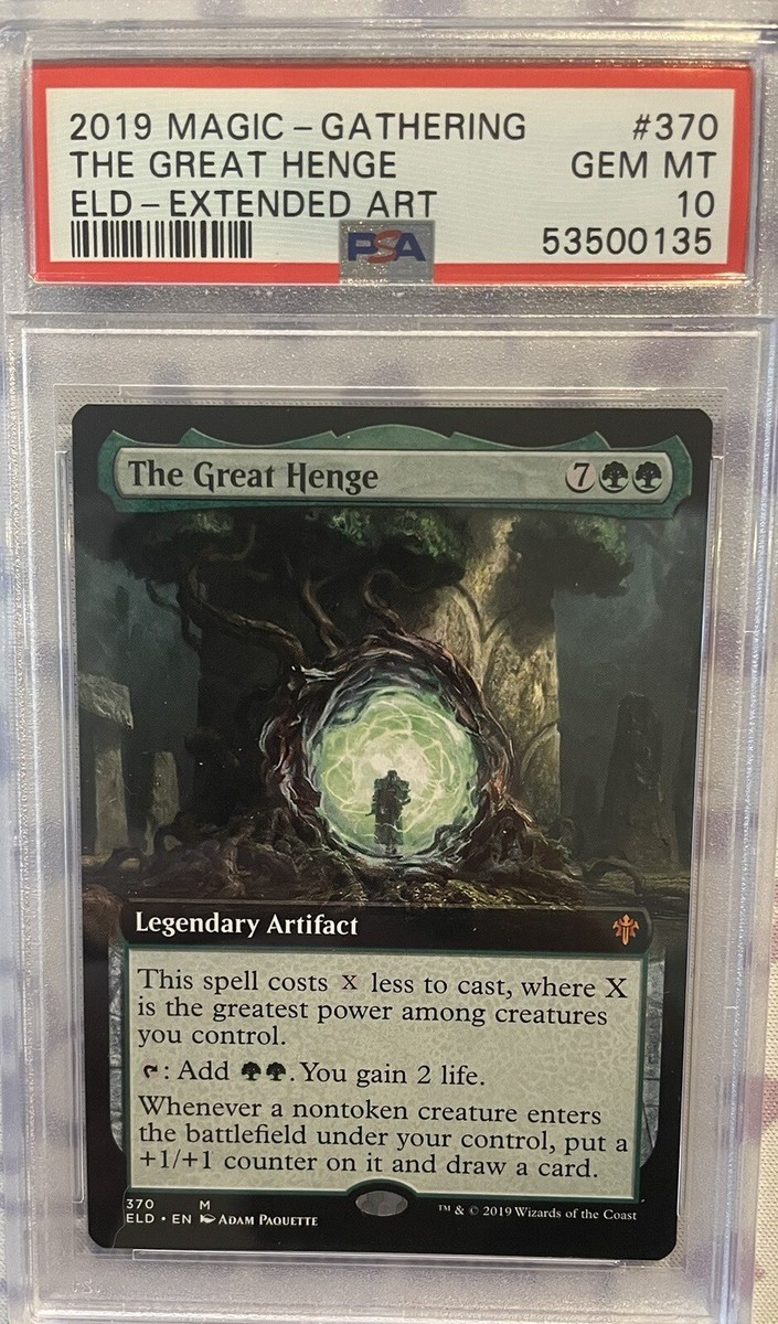 2019 Magic The Gathering The Great Henge #370 ELD Extended Art PSA