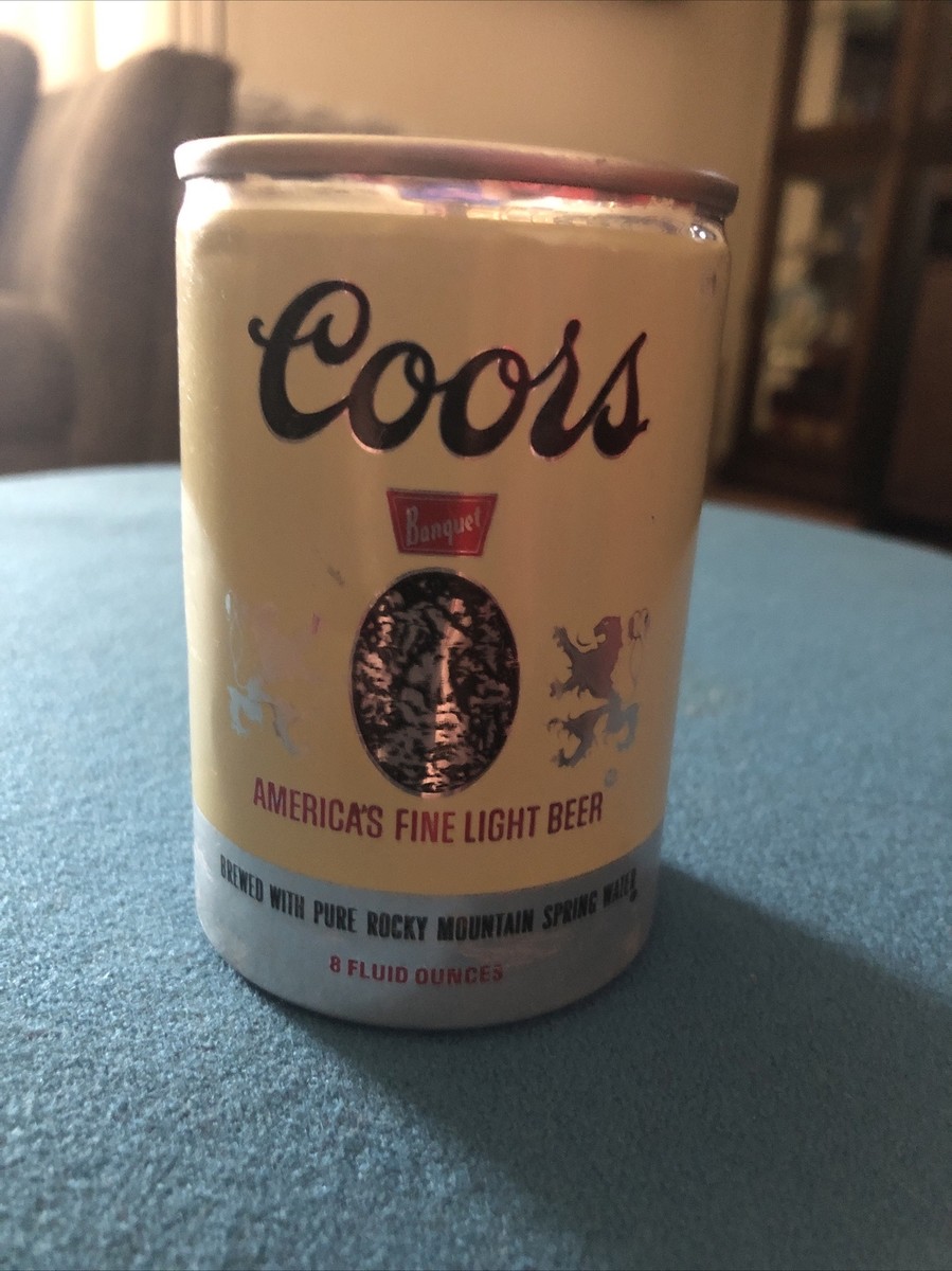 Vintage Coors Banquet Aluminum 8oz Pull Tab Beer Can. Bottom