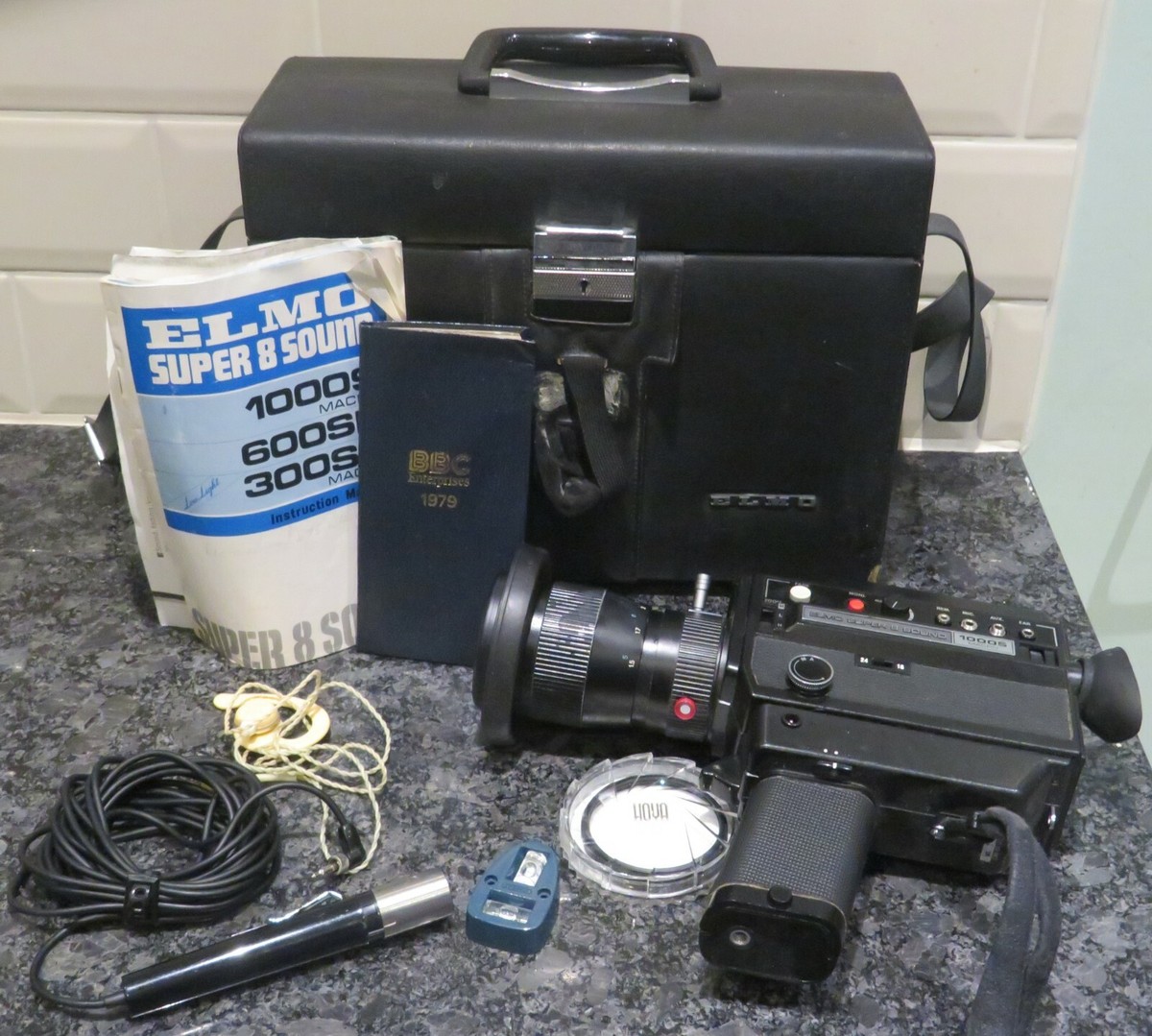 Vintage Elmo Super 8 Sound Camera 1000S and Case and More | eBay