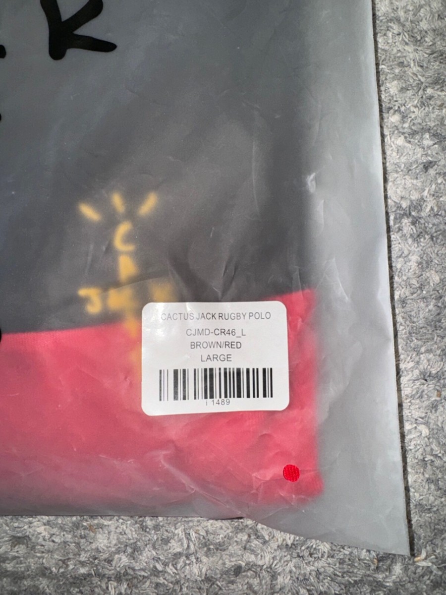 Travis Scott x McDonald's Cactus Jack Rugby Polo Shirt Brown Red